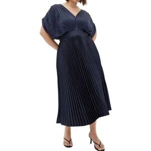 NWT City Chic Women’s Plus Size‎ Dress Size 14 XS Henley Maxi Dress in Navy